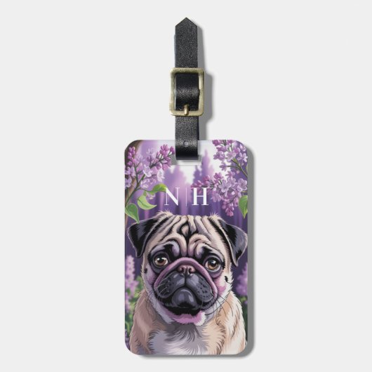 Pug bagage labels (Voorkant verticaal)
