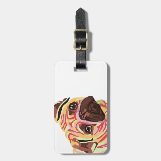 Pug Bagagelabel (Voorkant verticaal)