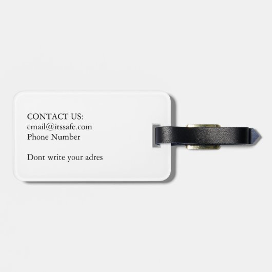 Pug Bagagelabel (Achterkant horizontaal)