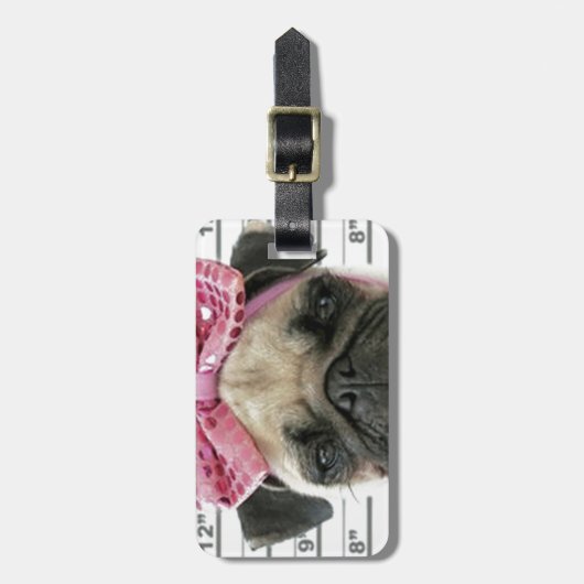 Pug Bagagelabel (Voorkant verticaal)