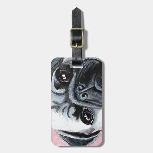 Pug Bagagelabel (Voorkant verticaal)
