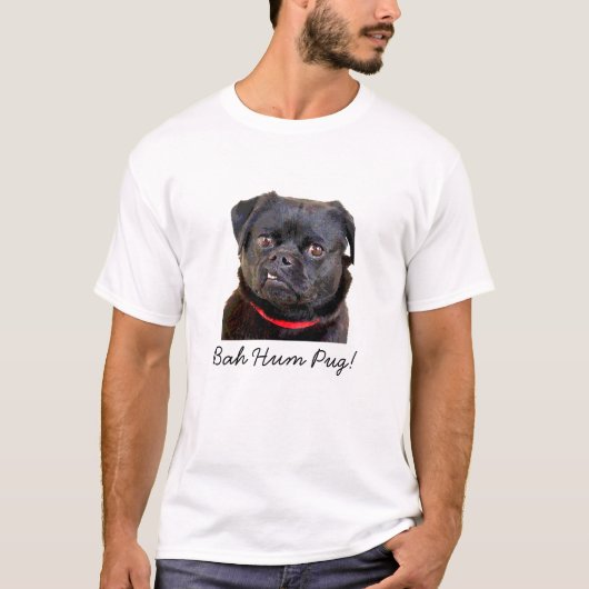 Pug "Bah Hum Pug!" T-shirt (Voorkant)