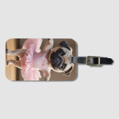 Pug Ballerina Bagagelabel (Voorkant (horizontaal))