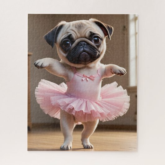 Pug Ballerina Legpuzzel (Verticaal)