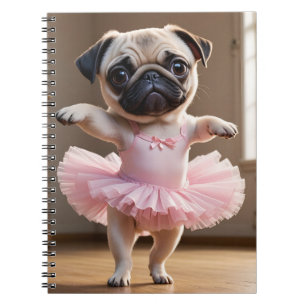 Pug Ballerina Notitieboek