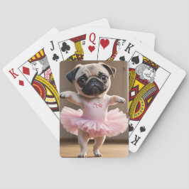 Pug Ballerina Pokerkaarten