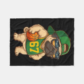 Pug Basketball Dog 67 Gen Alpha Slang Srts Men Boy Fleece Deken (Voorkant (Horizontaal))