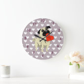 Pug be my Valentine Grote Klok (Huis)