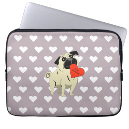 Pug be my Valentine Laptop Sleeve