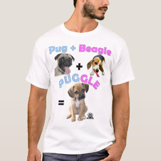 Pug + Beagle = Puggle T-shirt
