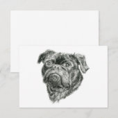 Pug Bedankkaart (Voorkant / Achterkant)