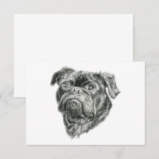 Pug Bedankkaart (Voorkant / Achterkant)