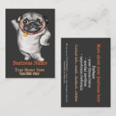 PUG-bedrijfskaartsjabloon_kweker,dierenarts Visitekaartje (Voorkant / Achterkant)