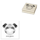 PUG BESCHERM JEZELF COVID19 WAARSCHUWING RUBBER ST RUBBERSTEMPEL (Gestempeld)