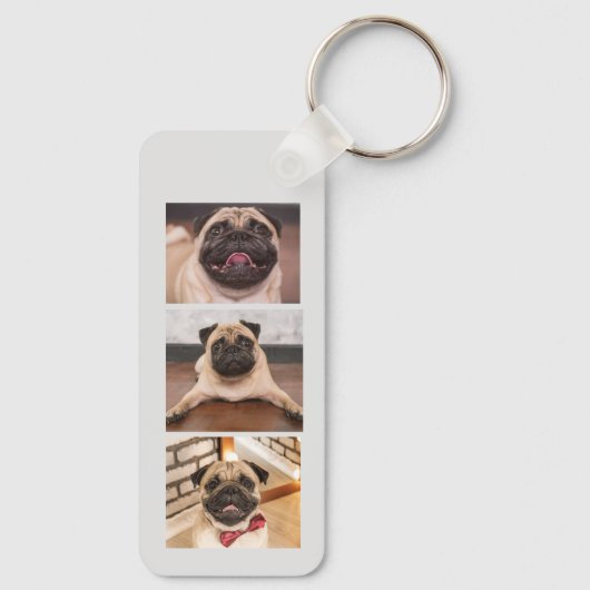 Pug... Beste mam, aangepaste dubbelzijdige Sleutel Sleutelhanger (Achterkant)