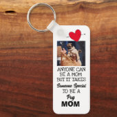 Pug... Beste mam, aangepaste dubbelzijdige Sleutel Sleutelhanger (Voorkant)