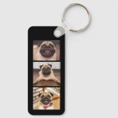 Pug... Beste mam, aangepaste dubbelzijdige Sleutel Sleutelhanger (Achterkant)