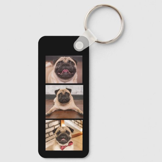 Pug... Beste mam, aangepaste dubbelzijdige Sleutel Sleutelhanger (Achterkant)