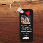 Pug... Beste mam, aangepaste dubbelzijdige Sleutel Sleutelhanger (Voorkant)