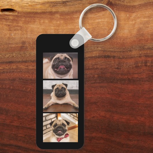 Pug... Beste mam, aangepaste dubbelzijdige Sleutel Sleutelhanger (Achterkant)