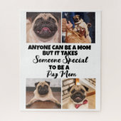 Pug... Beste mama Moederdag op maat Jigzaag Puzz Legpuzzel (Verticaal)
