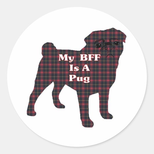 Pug BFF Sticker (Voorkant)