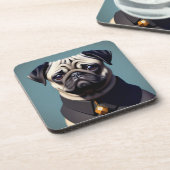 Pug Bier Onderzetter (Linkerzijde)