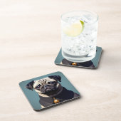 Pug Bier Onderzetter (Rechterzijde)