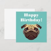 Pug Birthday (Voorkant / Achterkant)