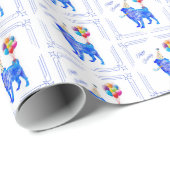 Pug Birthday Cadeaupapier (Rol Hoek)