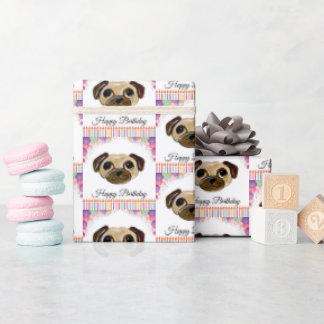 Pug Birthday Cadeaupapier