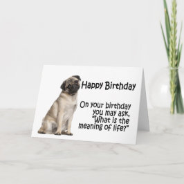 Pug Birthday Kaart