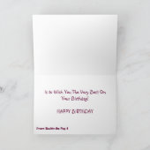 Pug Birthday Kaart (Binnen)