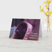 Pug Birthday Kaart (Gele Bloem)