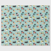 Pug Birthday Party Celebration Cadeaupapier (Vlak)