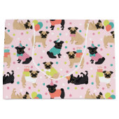 Pug Birthday Party Celebration Groot Cadeauzakje (Voorkant)