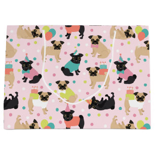 Pug Birthday Party Celebration Groot Cadeauzakje