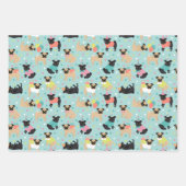 Pug Birthday Party Celebration Inpakpapier Vel (Voorkant 3)