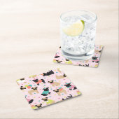 Pug Birthday Party Celebration Kartonnen Onderzetters (Insitu)