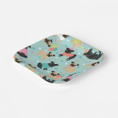 Pug Birthday Party Celebration Papieren Bordje (Gebogen)