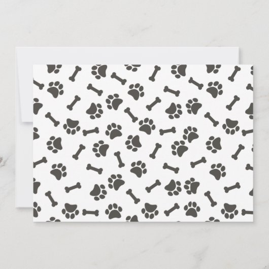 Pug Birthday PAWTY Kaart (Achterkant)