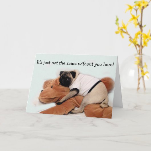 Pug Blauw Kaart (Gele Bloem)