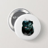 Pug (blk) Mam 2 Ronde Button 5,7 Cm (Voorkant /achterkant)