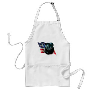 Pug (blk)-vlag standaard schort