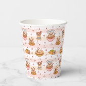 Pug Bon Appetit Hamburger Taco eten Papieren Bekers (Achterkant)