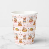 Pug Bon Appetit Hamburger Taco eten Papieren Bekers (Links)