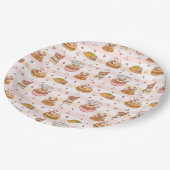 Pug Bon Appetit Hamburger Taco eten Papieren Bordje (Gekanteld)