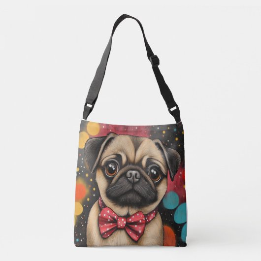 Pug Bow-Tied Heartbreak Crossbody Tas (Achterkant)