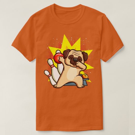 Pug Bowling Kinder Pugs Dogs Chemise Party Gift T-shirt (Design voorkant)