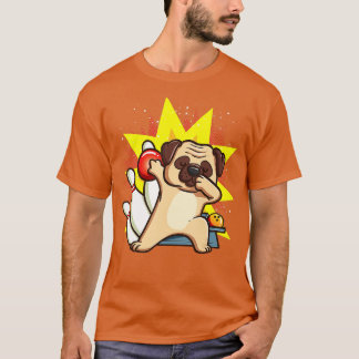 Pug Bowling Kinder Pugs Dogs Chemise Party Gift T-shirt